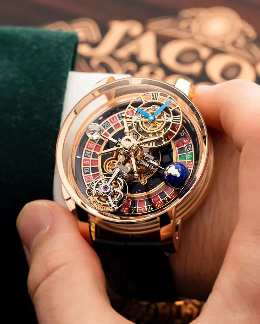 Buggati Jacob & Cobe Matrix Luxury Astronomi Automatic Watch