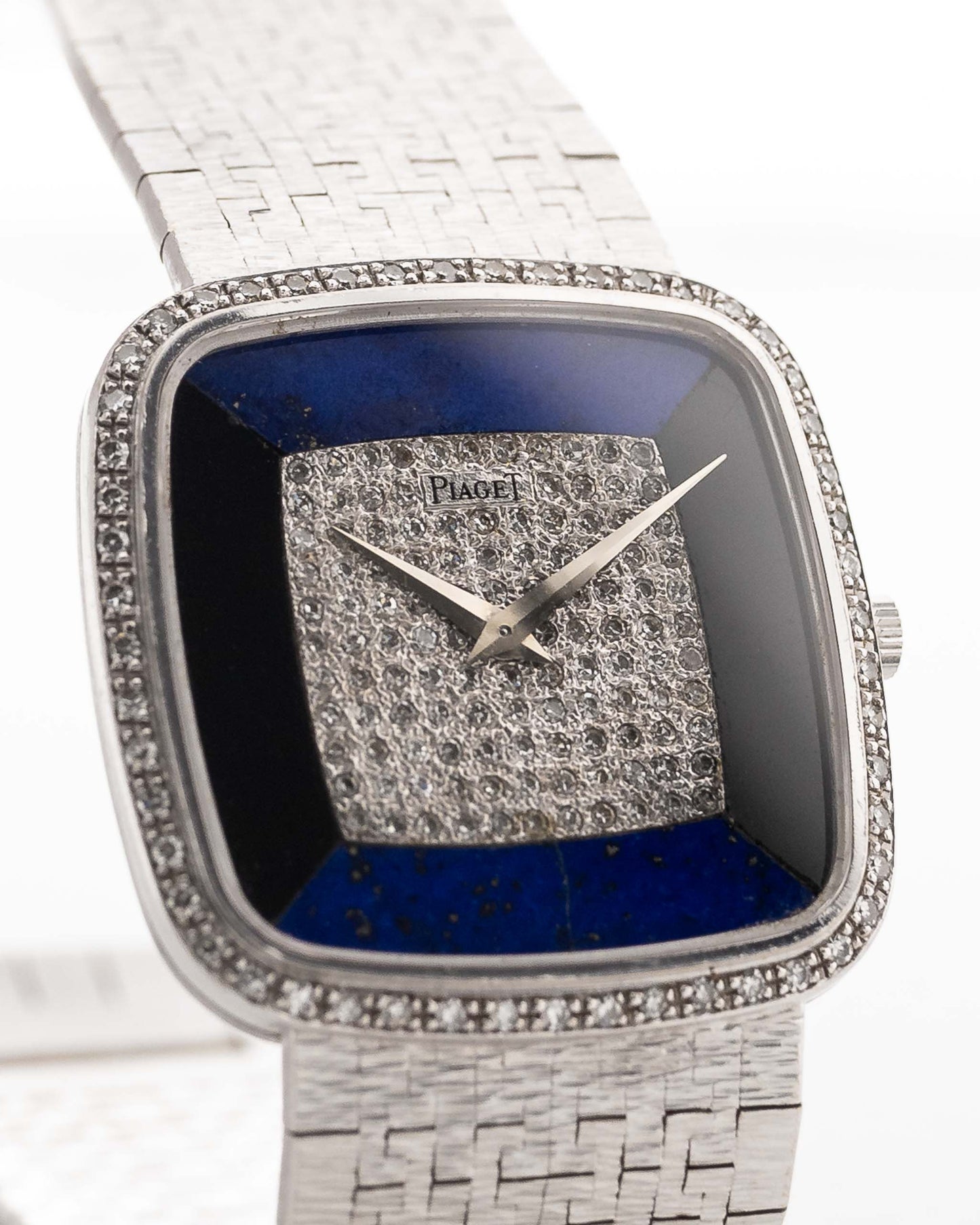 Piaget Square 9775 Lapis Onyx 18k Diamond 1970s