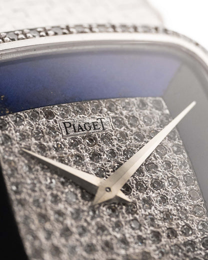 Piaget Square 9775 Lapis Onyx 18k Diamond 1970s