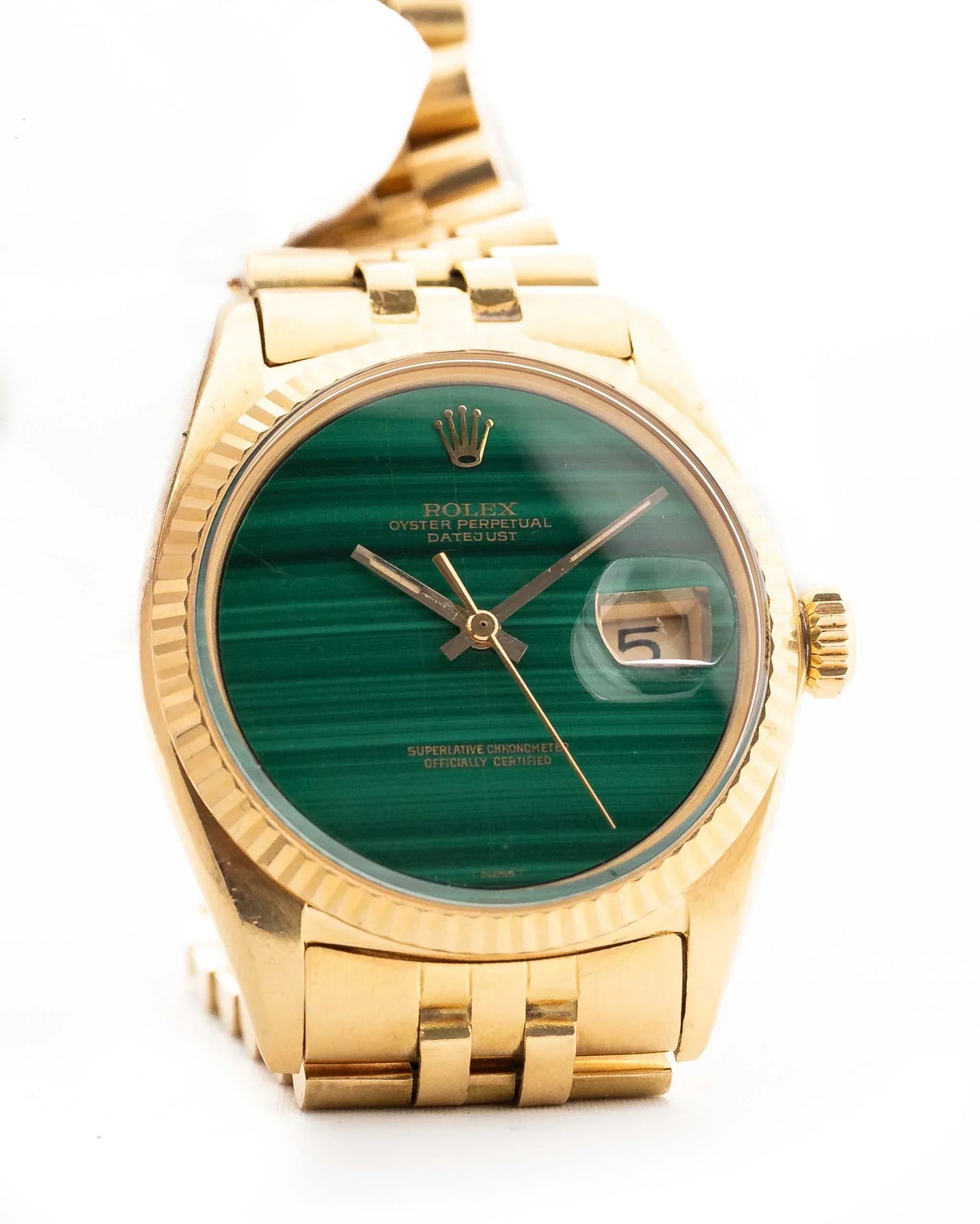 Rolex 1601 Datejust 18k Malachite 1968