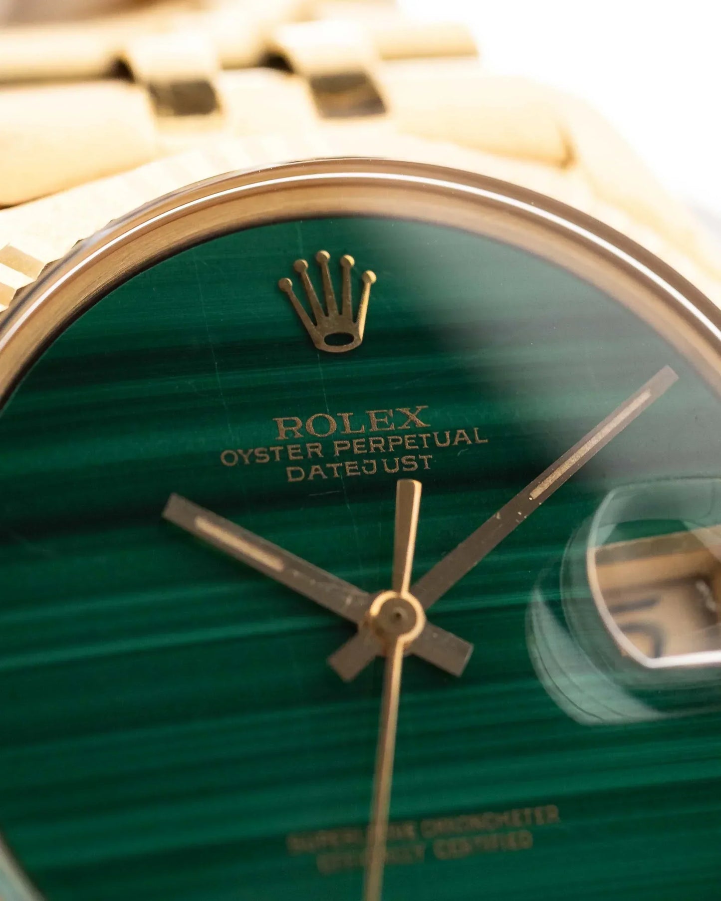 Rolex 1601 Datejust 18k Malachite 1968