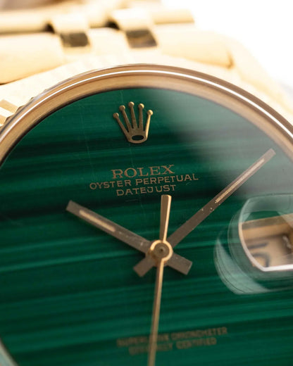 Rolex 1601 Datejust 18k Malachite 1968