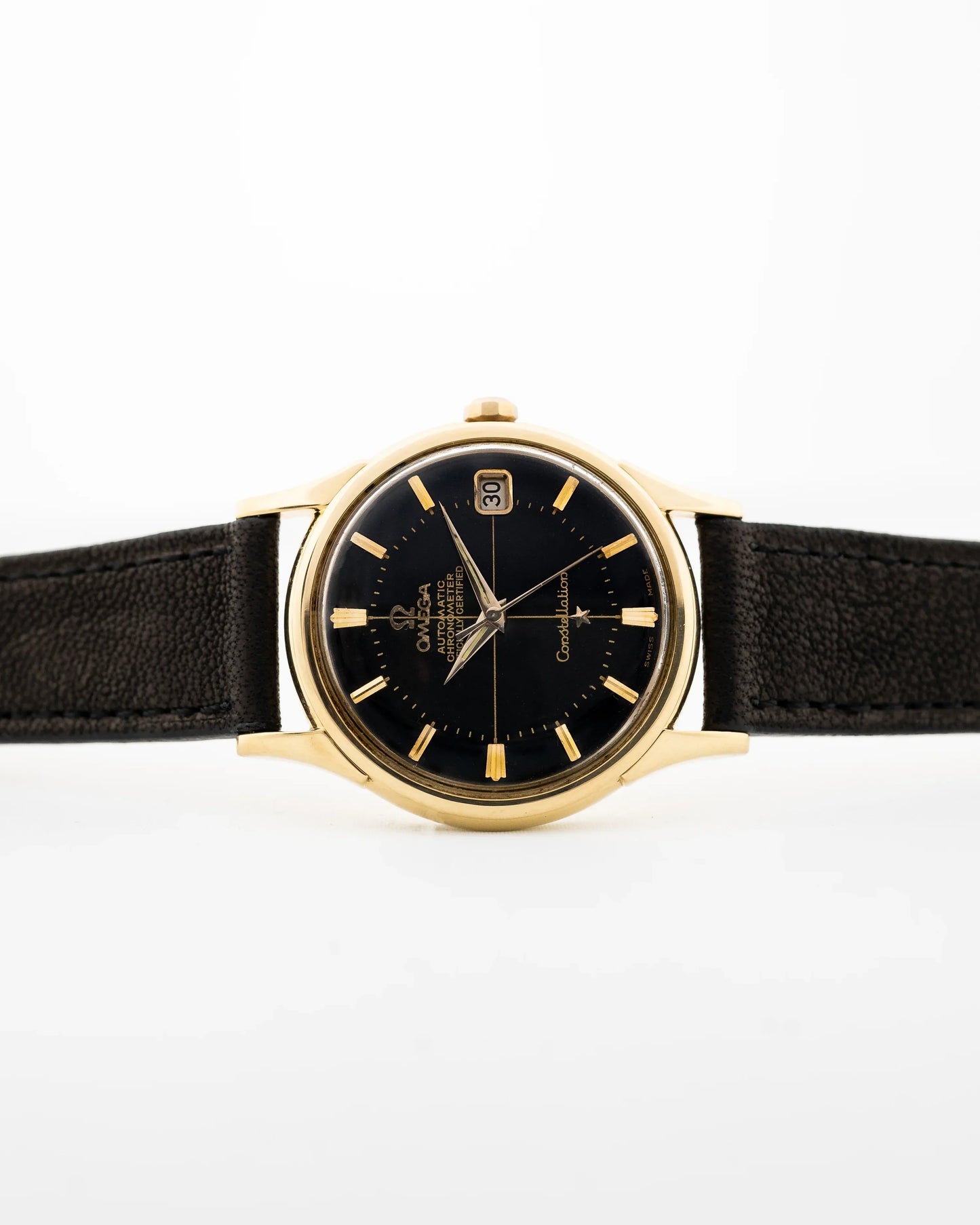 Omega Constellation 18k Black Gilt Dial 1961