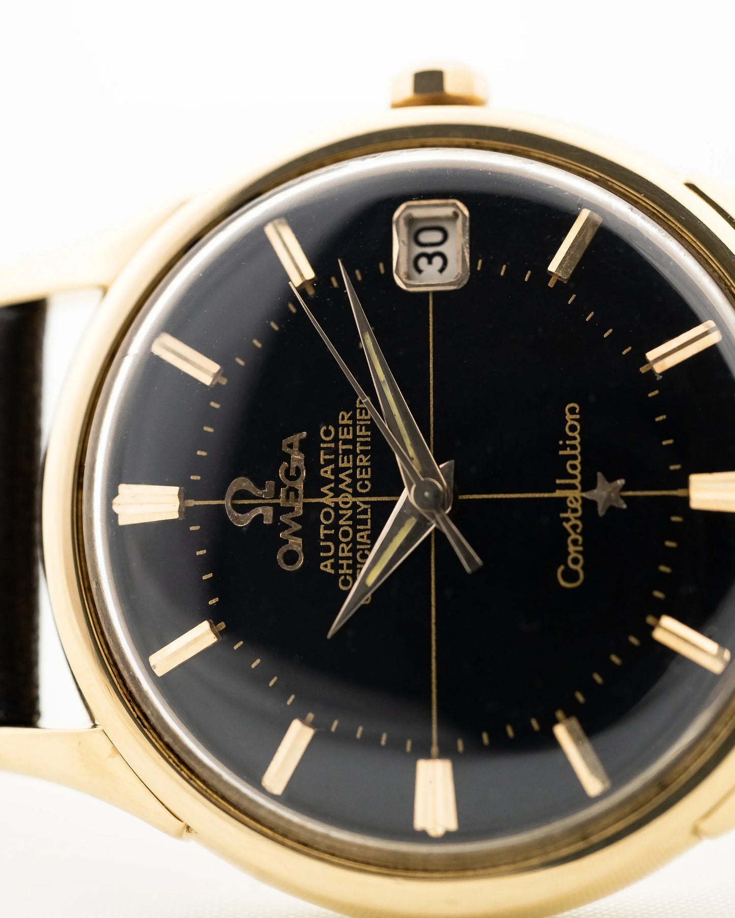 Omega Constellation 18k Black Gilt Dial 1961